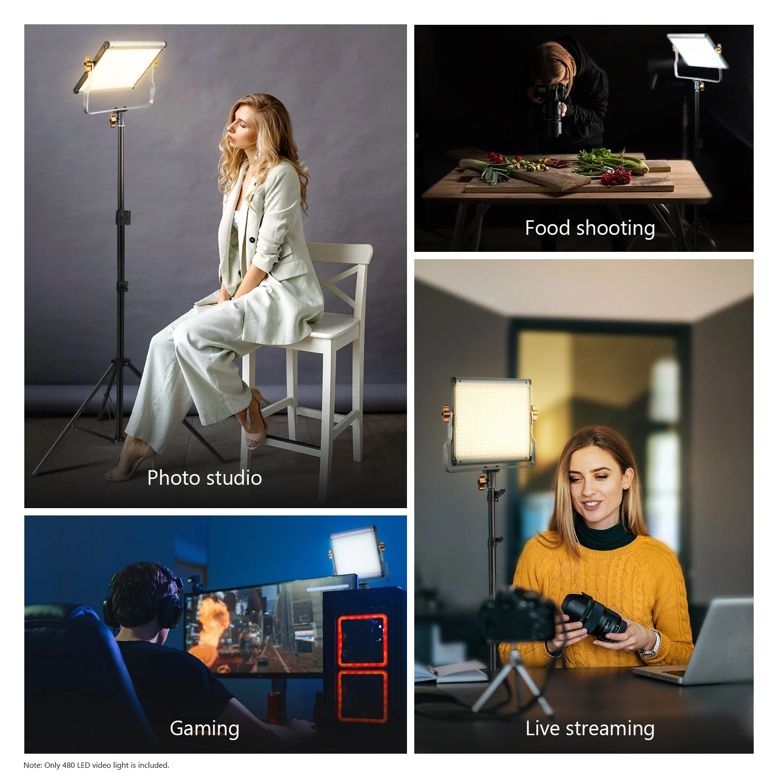 NEEWER NL480 Bi-Color LED-Panel Videolicht - Image 7