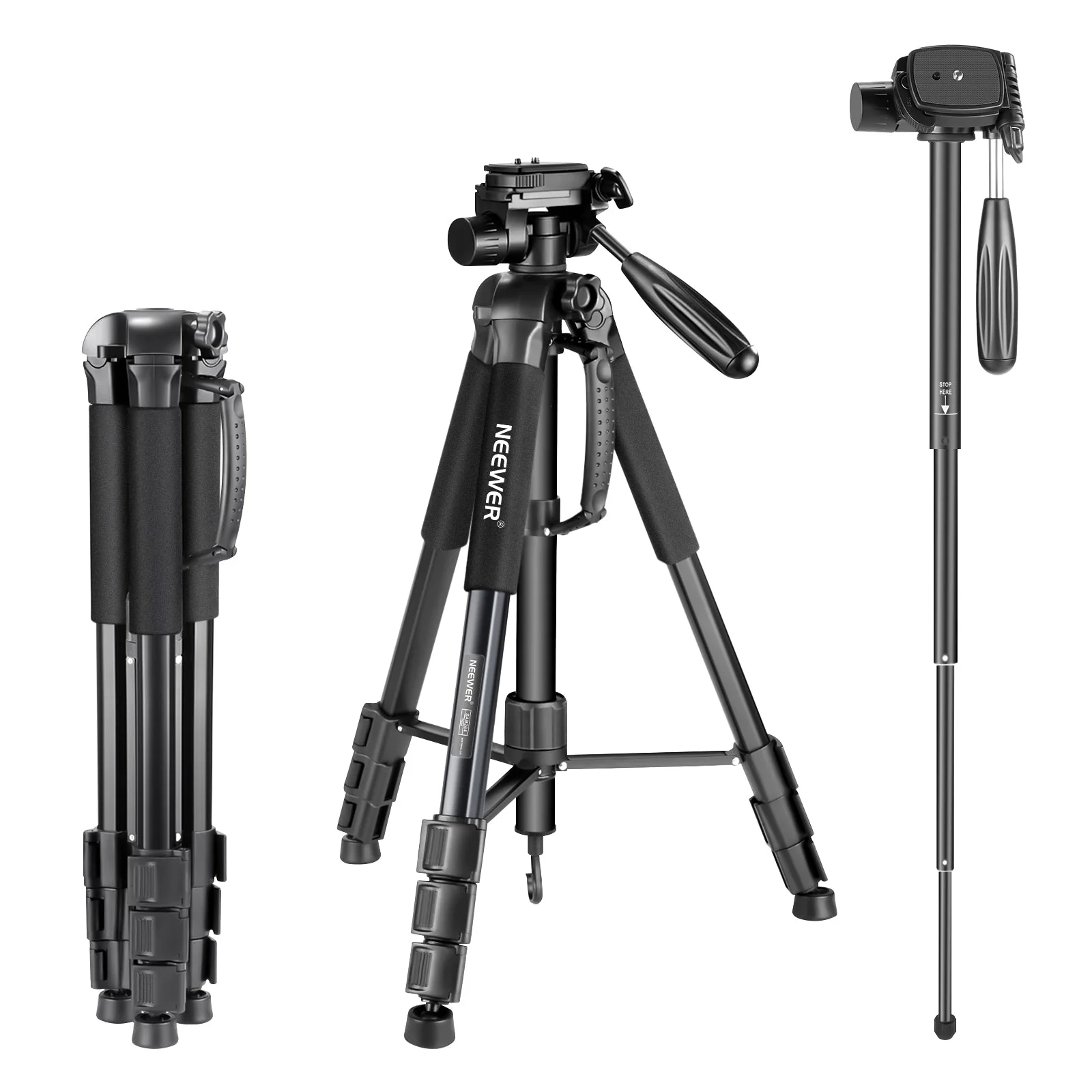 NEEWER 177cm Aluminium Legierung Kamera Stativ / Einbeinstativ